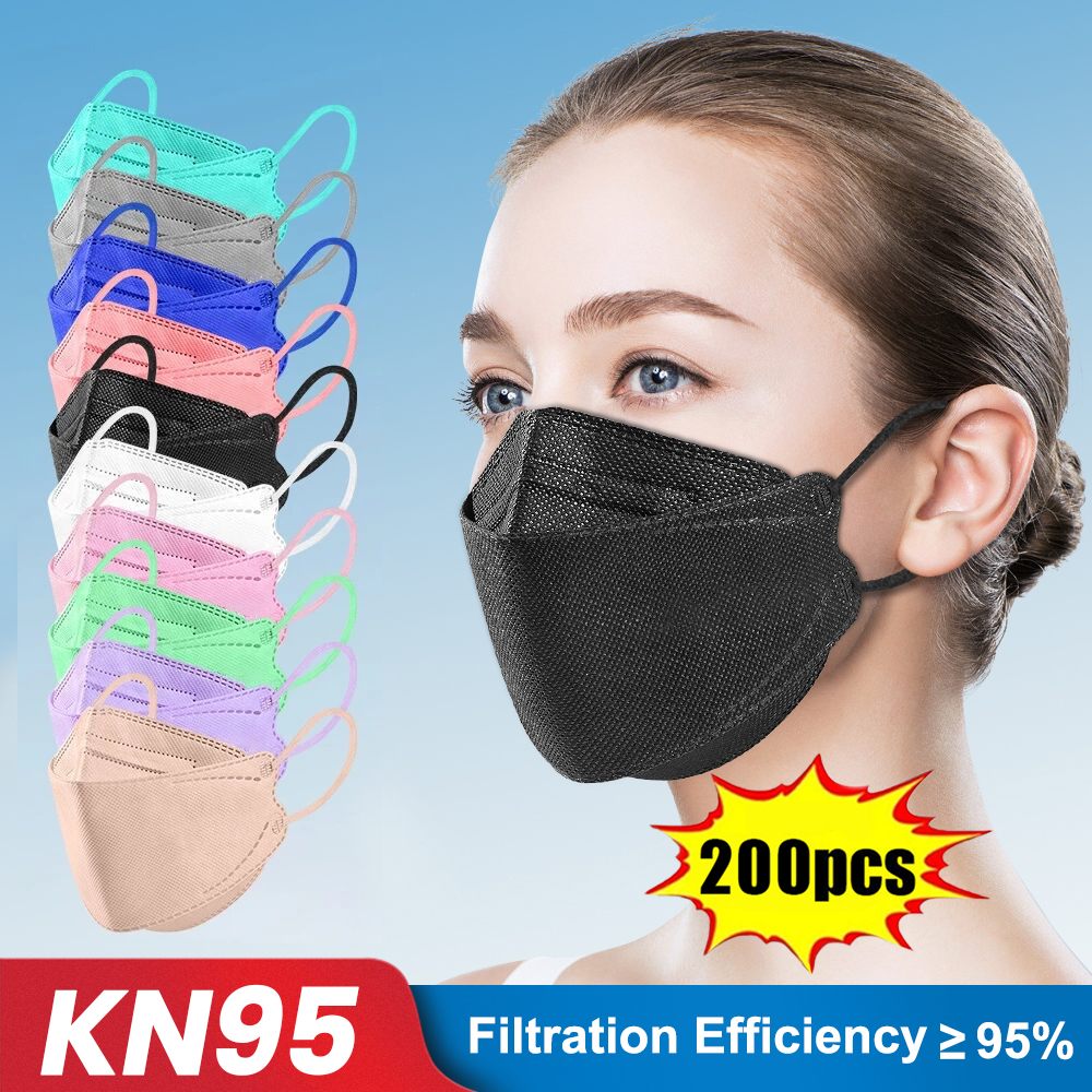 10-200pcs ffp2 mascarillas CE  - Disposable Surgical Mask avaliação e preço