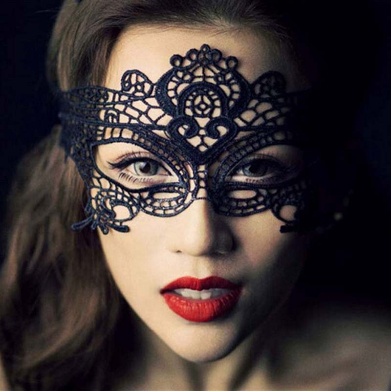 Sexy Women Lace Hollow Masquer - Respirator Half Face avaliação e preço