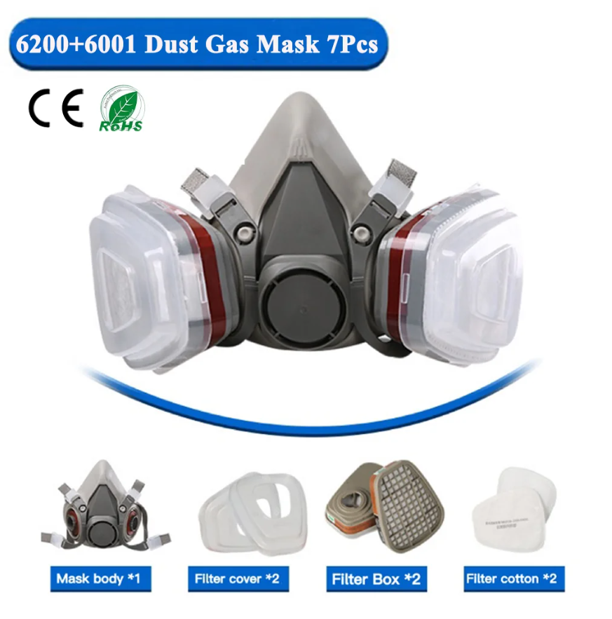 6200 Respirator Dust Gas Mask  - Face Mask Storage Box avaliação e preço