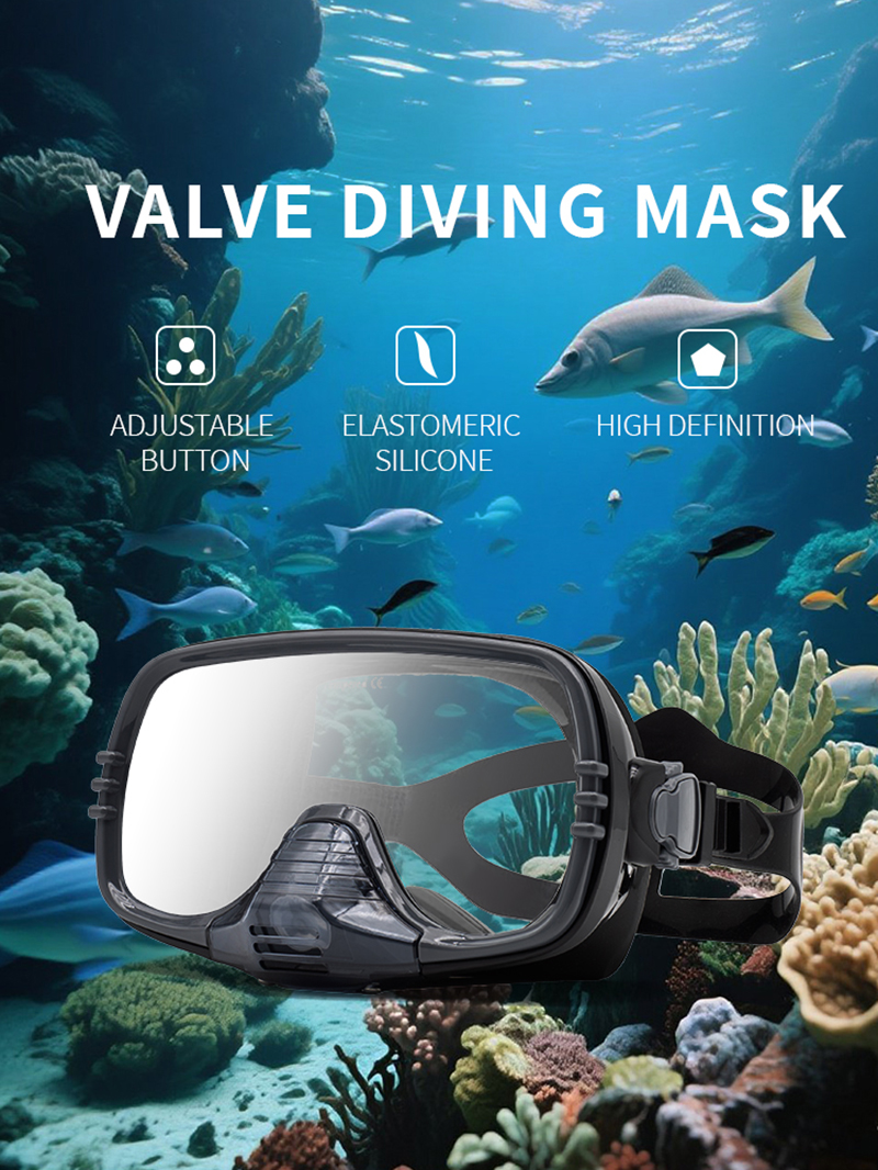 New Large Frame Diving Mask wi - Silicone Mask Bracket avaliação e preço