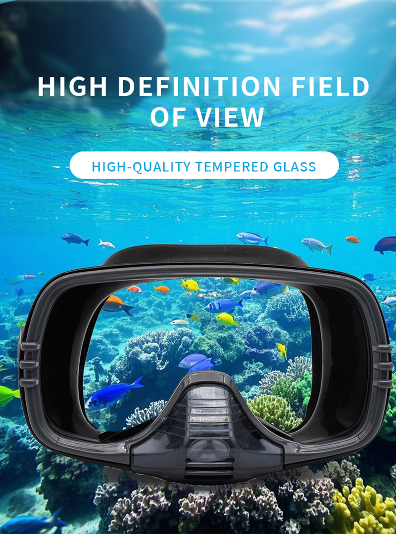 New Large Frame Diving Mask wi - Silicone Mask Bracket avaliação e preço
