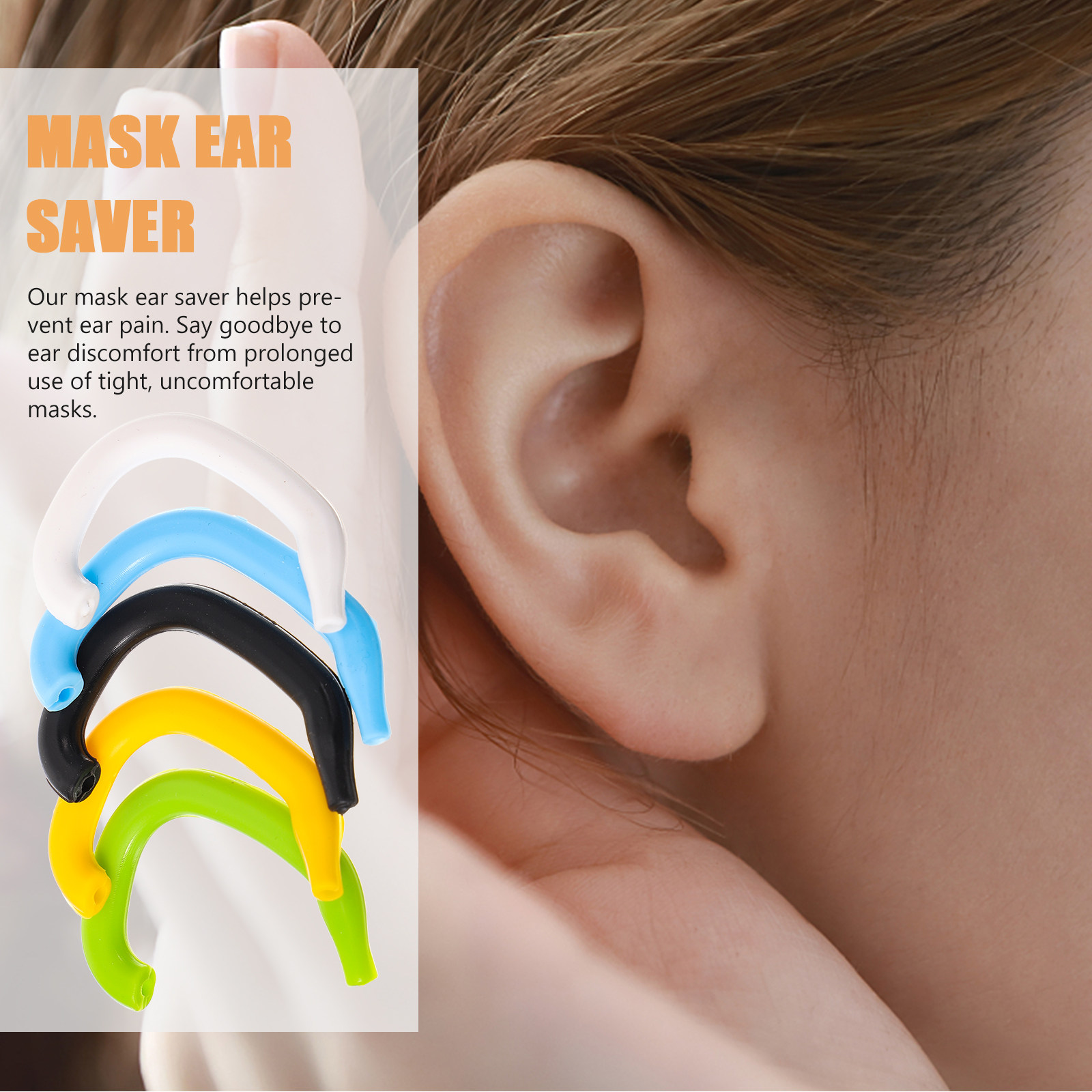 5Pcs Silicone Mask Ear Saver S - Mask Ear Saver Strap avaliação e preço