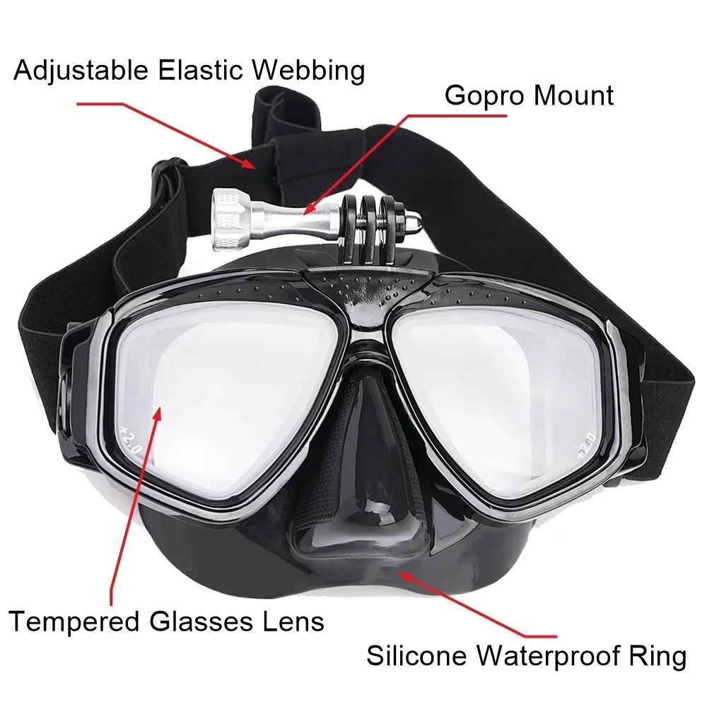 Scuba Diving Mask with Camera  - Mask Lanyard Adjustable avaliação e preço