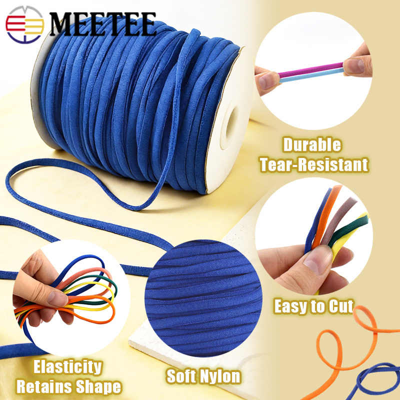 20/30M 3mm 5mm Elastic Cord Ro - Mask Lanyard Adjustable avaliação e preço