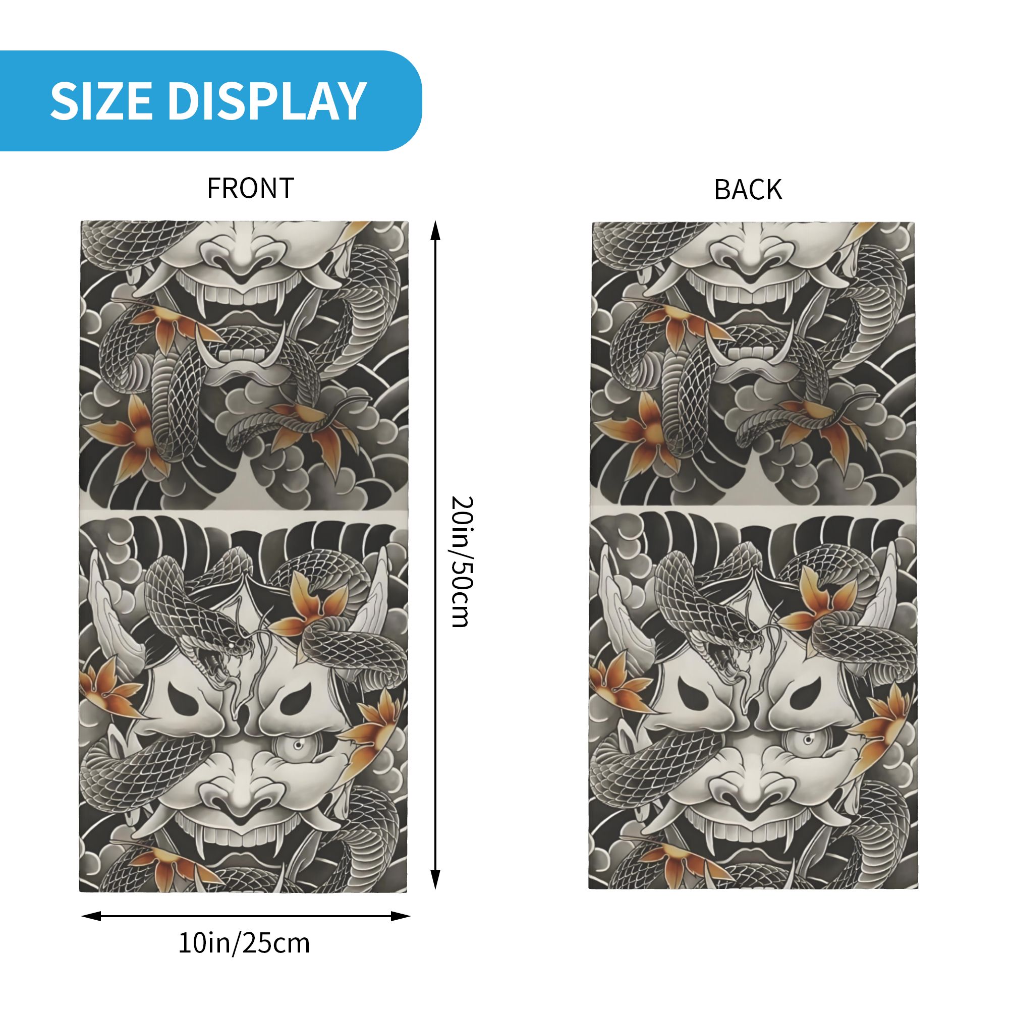 Custom Samurai Oni Demon Banda - Neck Gaiter Face Cover avaliação e preço
