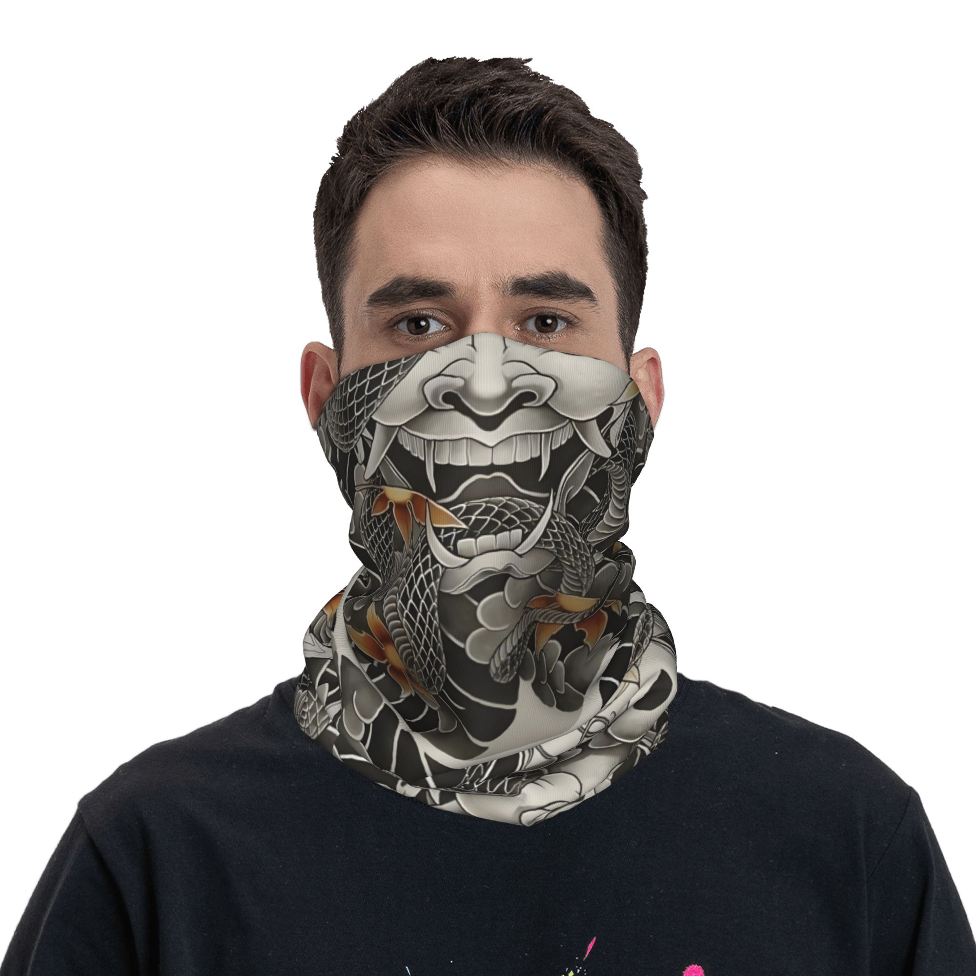 Custom Samurai Oni Demon Banda - Neck Gaiter Face Cover avaliação e preço