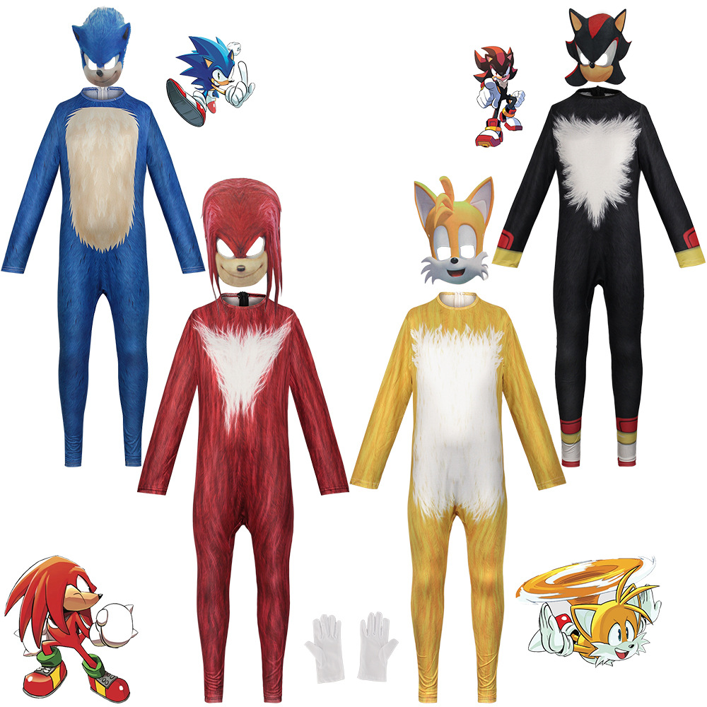 Anime Game Sonic Blue Red Blac - Black Face Mask Pack avaliação e preço