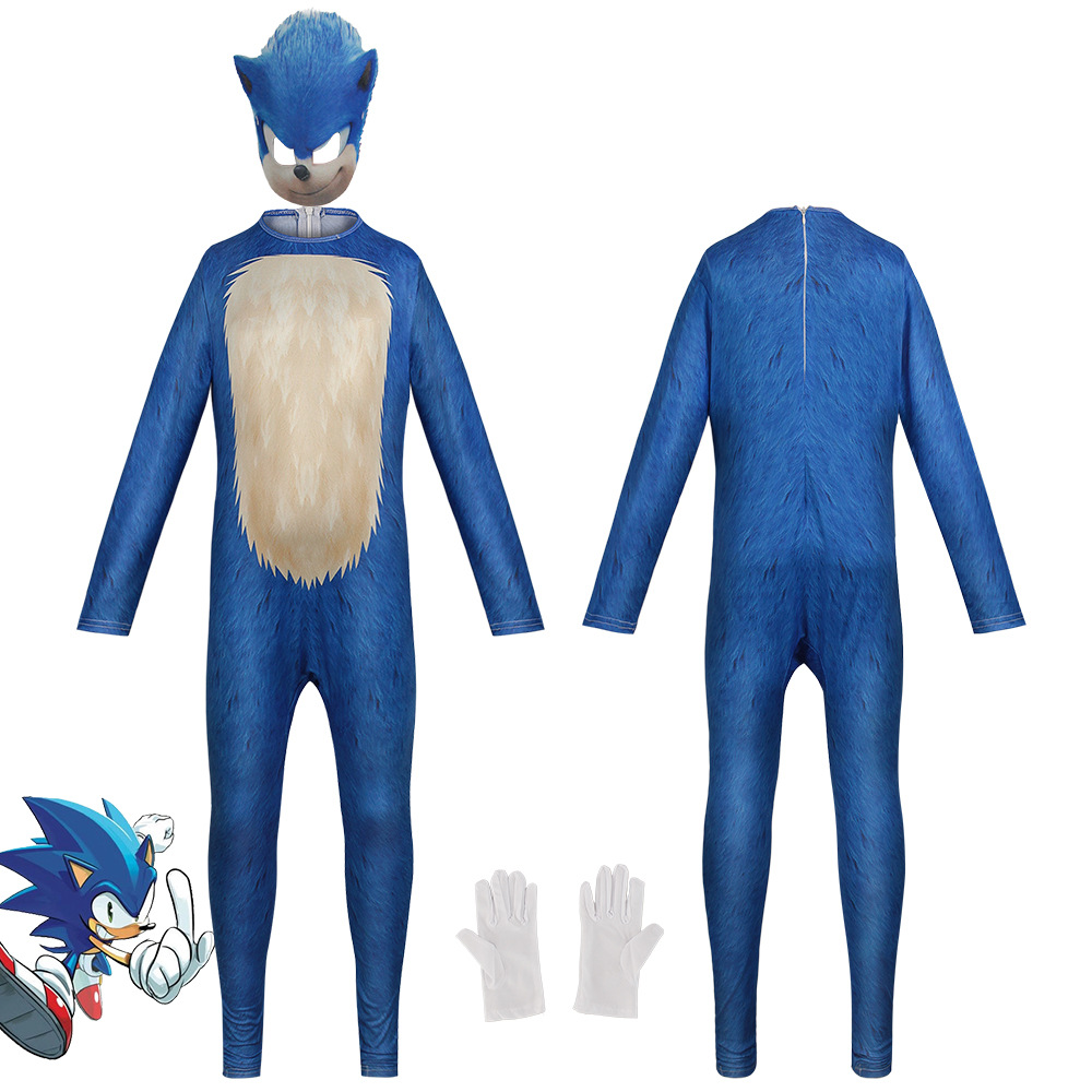 Anime Game Sonic Blue Red Blac - Black Face Mask Pack avaliação e preço