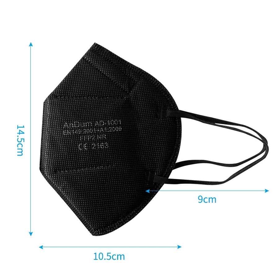 10PCS FFP2 Mask CE Approved Fi - Respirator Half Face avaliação e preço
