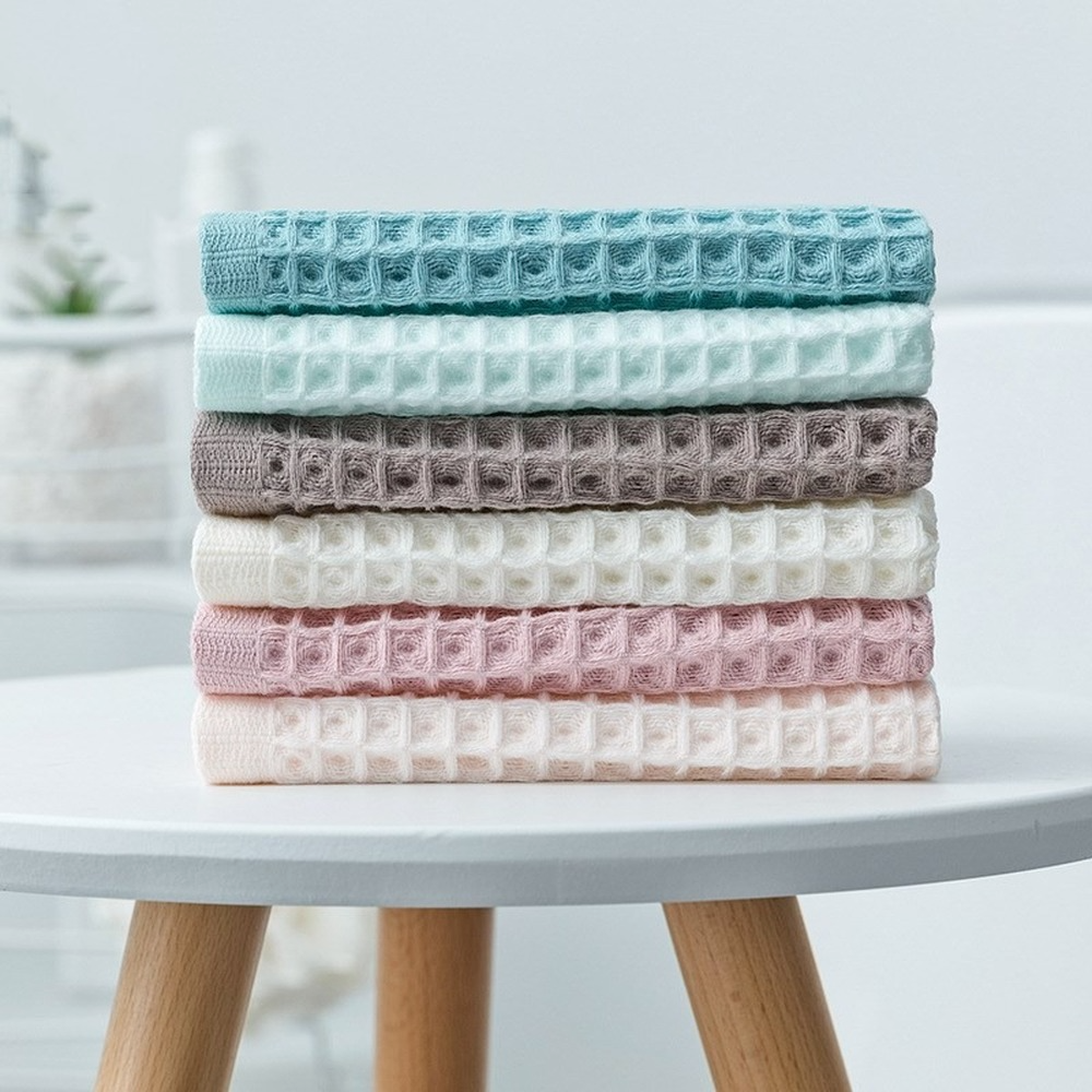 1Pcs Waffle Soft Face Towels f - Cloth Face Mask Washable avaliação e preço