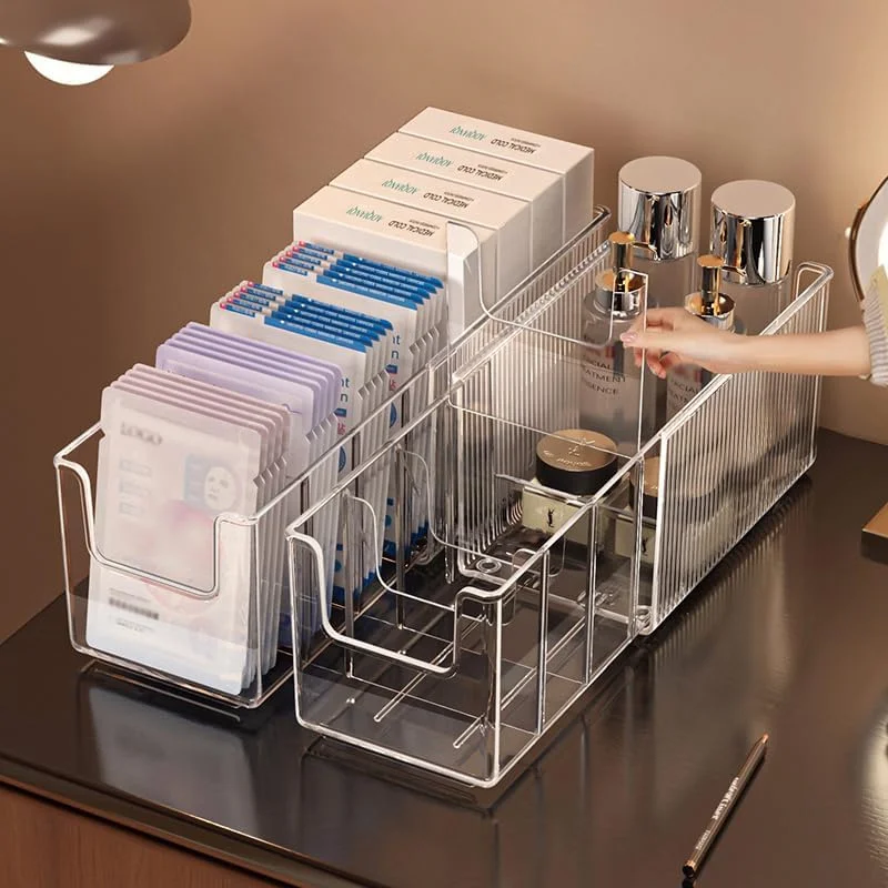 Extendable Acrylic Makeup Orga - Face Mask Storage Box avaliação e preço