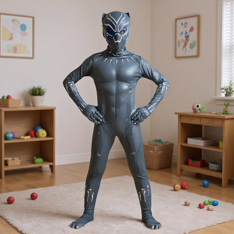 3-12Y Boy's Black Panther Cost - Black Face Mask Pack avaliação e preço