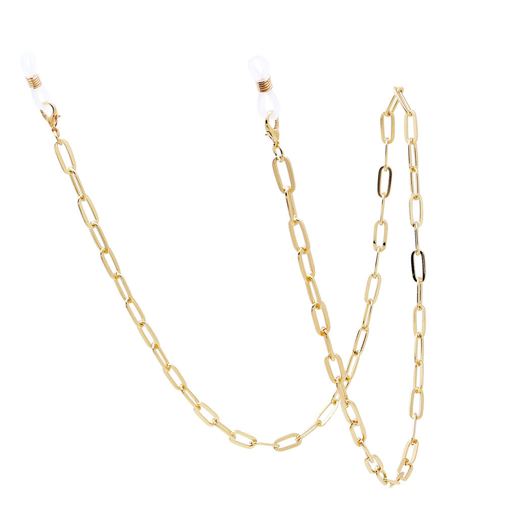 Gold Face Mask Lanyard Metal P - Mask Chain Holder avaliação e preço