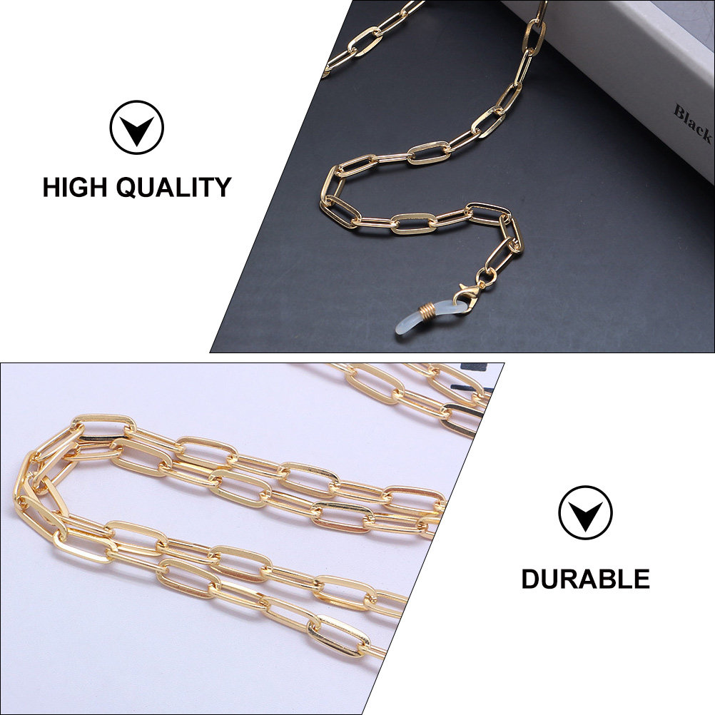 Gold Face Mask Lanyard Metal P - Mask Chain Holder avaliação e preço