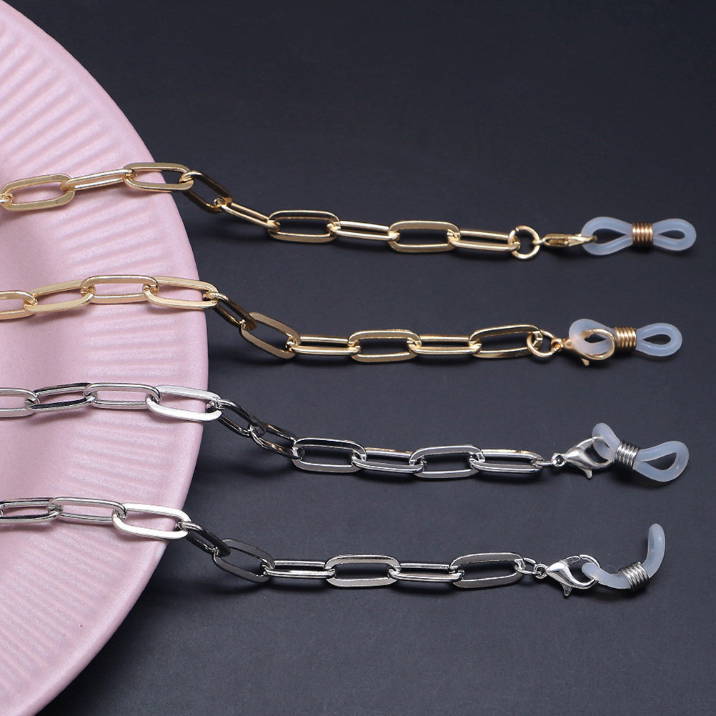 Gold Face Mask Lanyard Metal P - Mask Chain Holder avaliação e preço