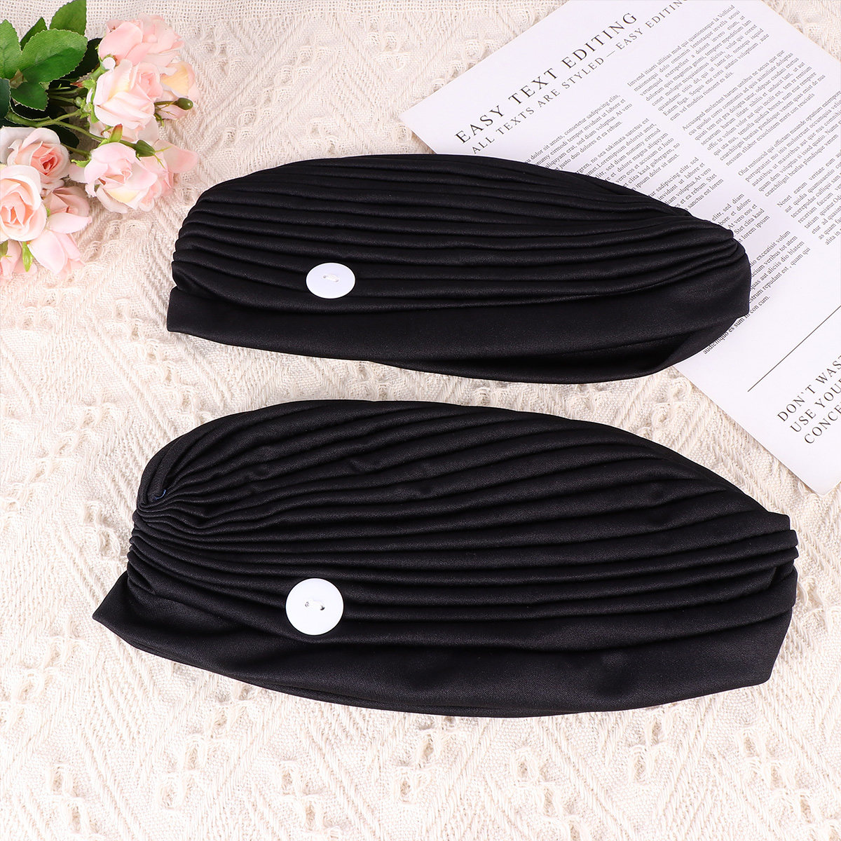 2Pcs Black Adjustable Elastic  - Mask Ear Saver Strap avaliação e preço