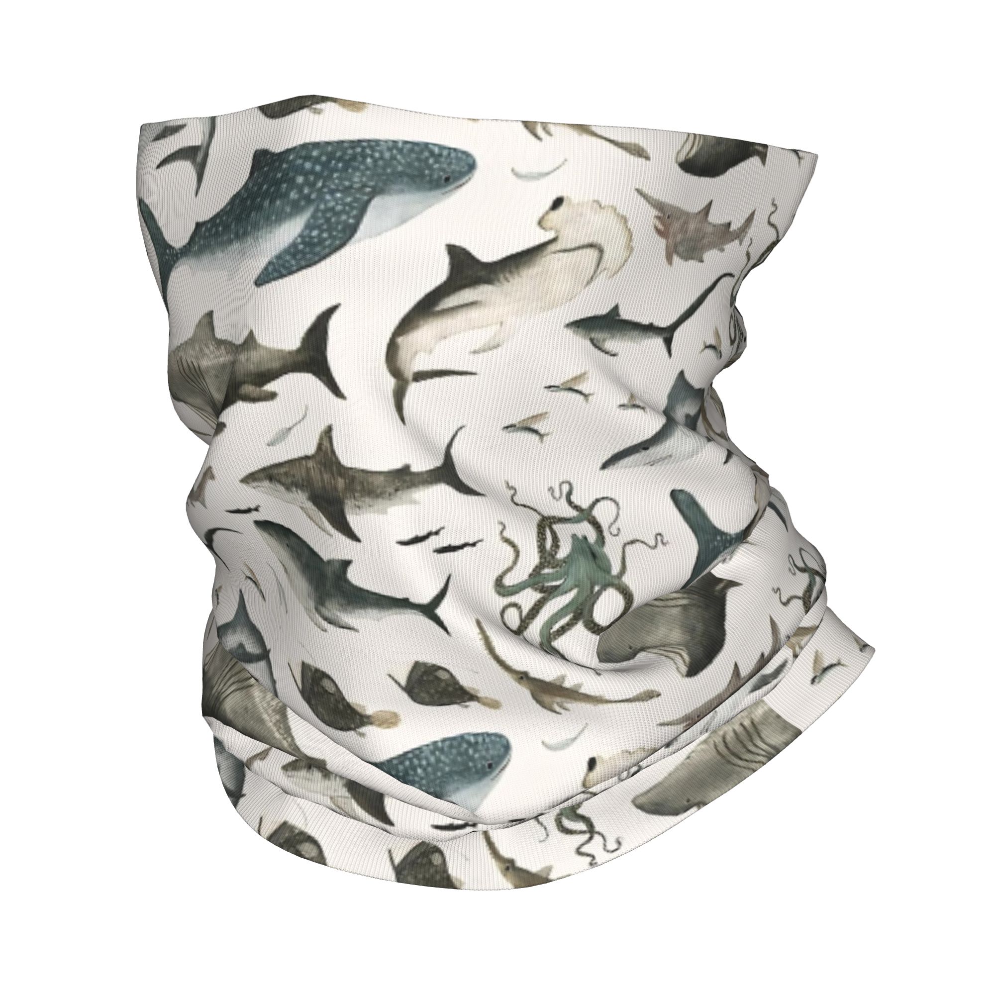 Shark Ocean Animal Sharks Band - Neck Gaiter Face Cover avaliação e preço