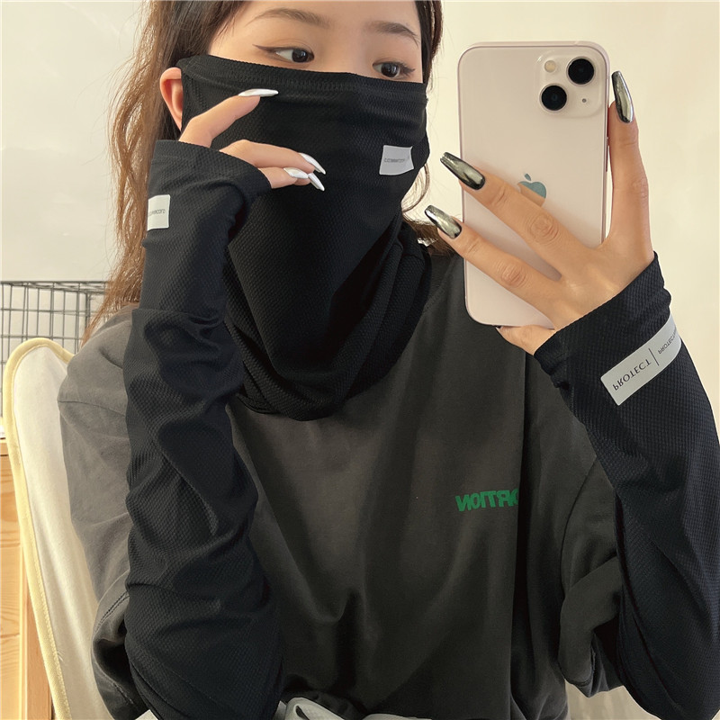 2Pcs Set Sun UV Protection Arm - Sports Mask Breathable avaliação e preço