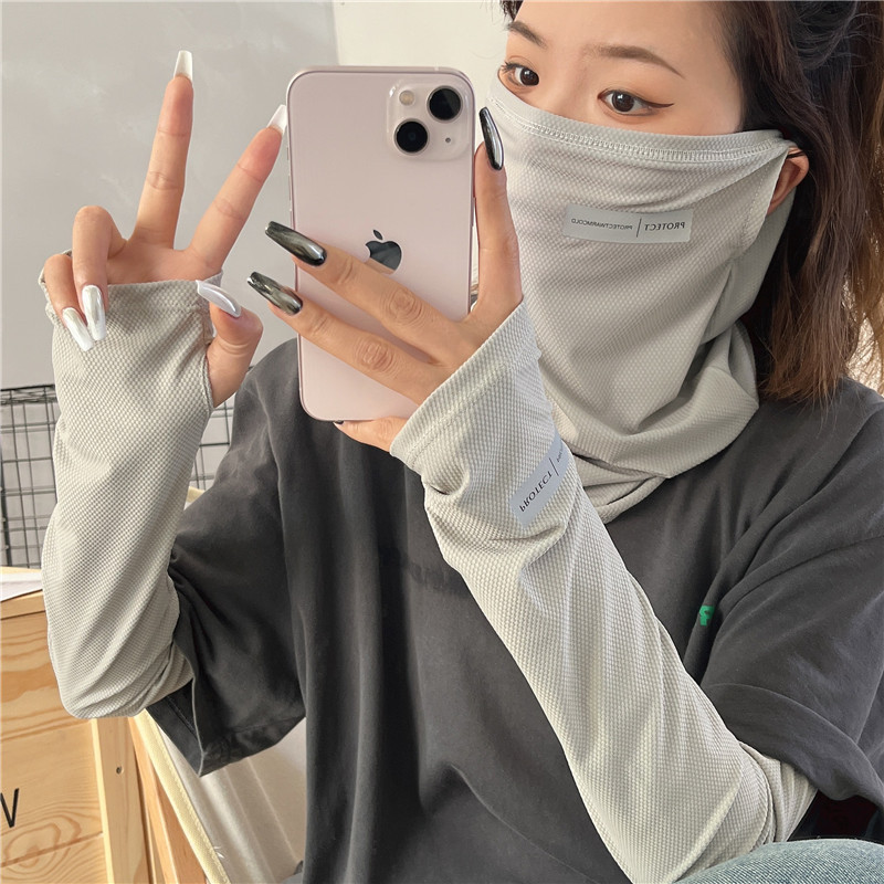2Pcs Set Sun UV Protection Arm - Sports Mask Breathable avaliação e preço