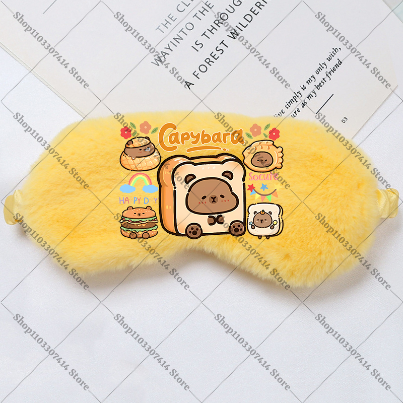 Capybara Girl Cartoon Sleep Ey - Kids Face Mask avaliação e preço