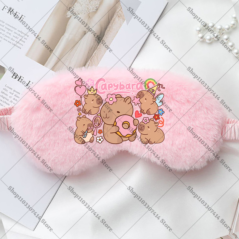 Capybara Girl Cartoon Sleep Ey - Kids Face Mask avaliação e preço