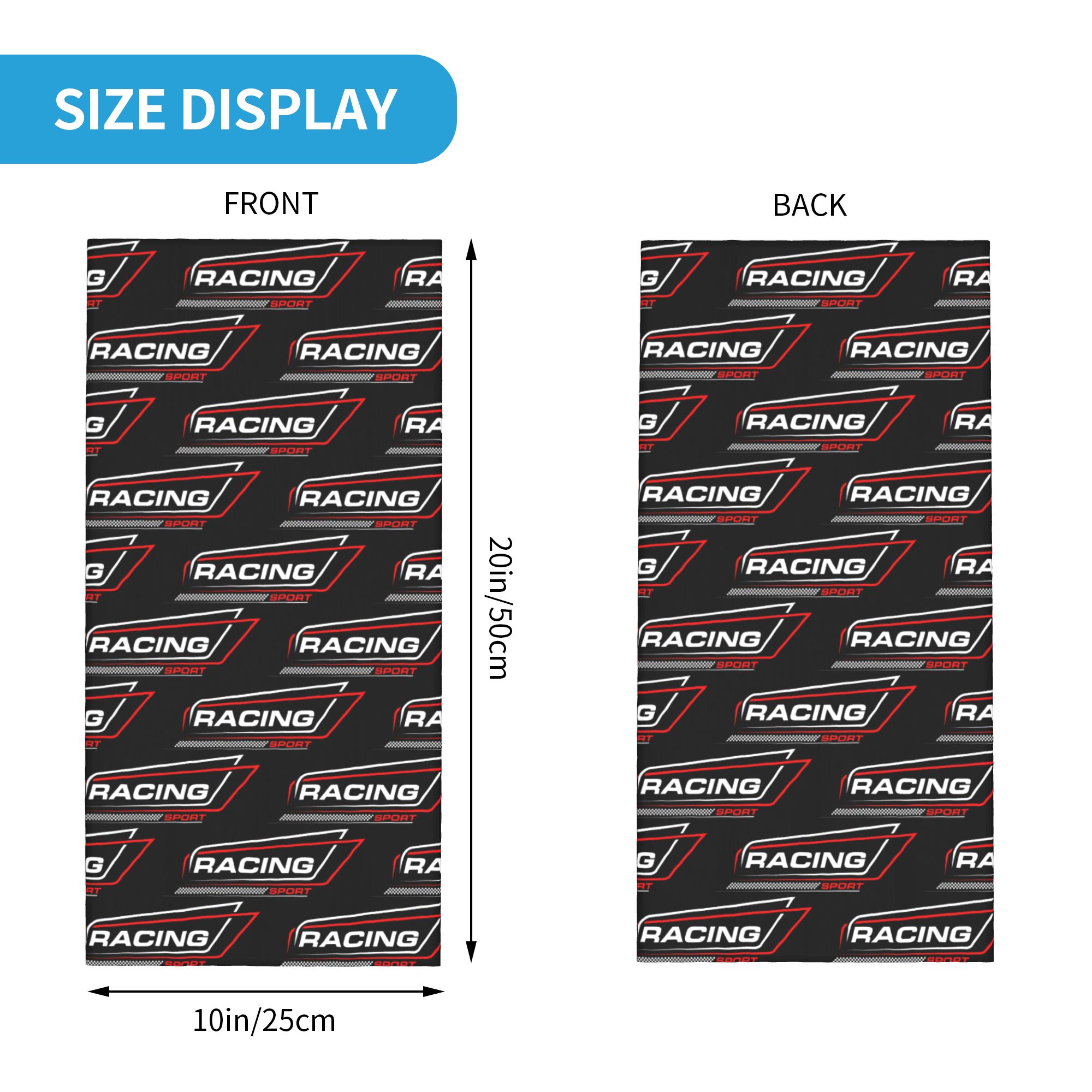 Custom Racing Speed Race Banda - Neck Gaiter Face Cover avaliação e preço