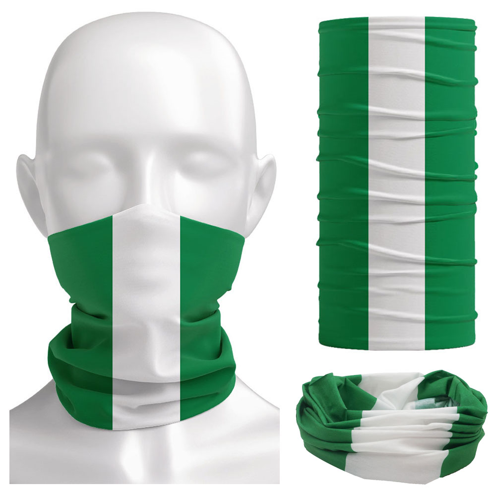 Nigeria Flag Bandanna Women Ne - Neck Gaiter Face Cover avaliação e preço