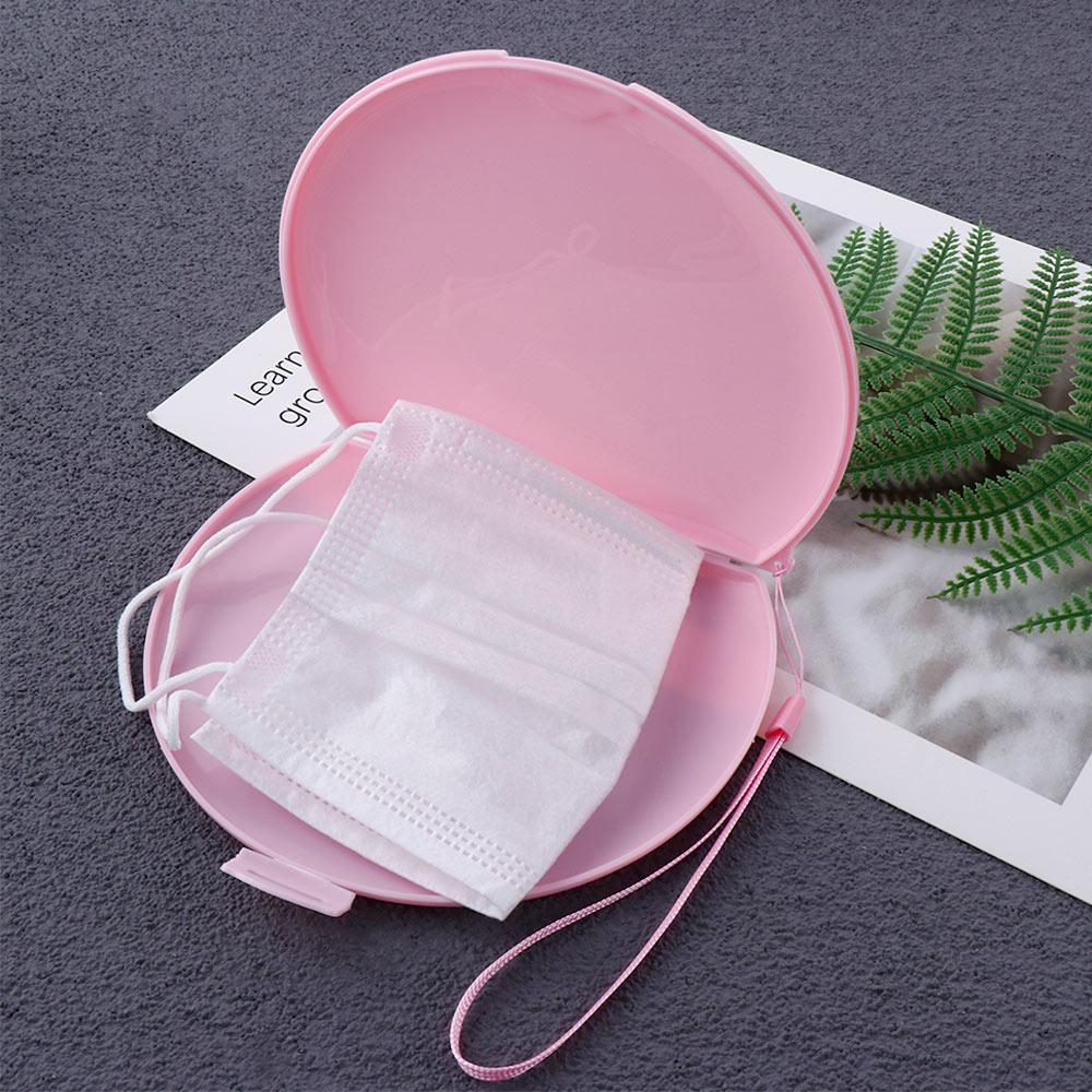 Unisex Portable Semicircle Fac - Face Mask Storage Box avaliação e preço