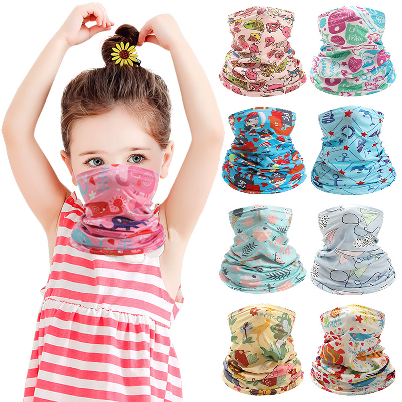 Kids Neck Cover Cute Ice Silk  - Kids Face Mask avaliação e preço