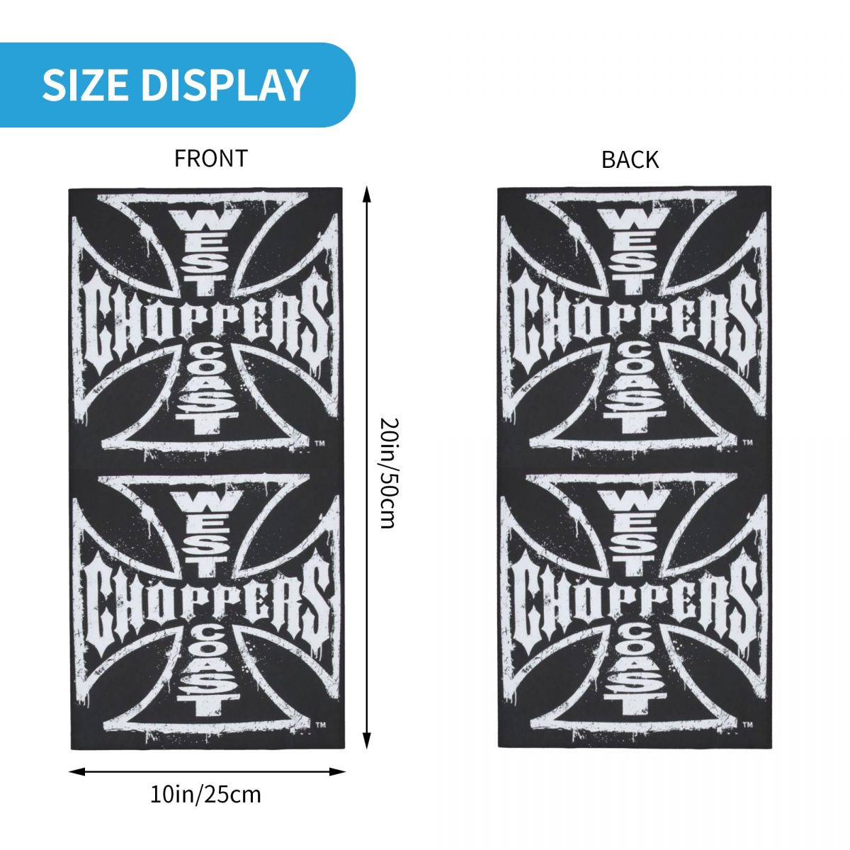 West Coast Iron Cross Choppers - Neck Gaiter Face Cover avaliação e preço