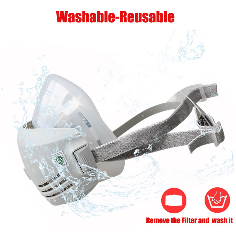 Silicone Dust-proof Gas Mask R - Respirator Half Face avaliação e preço