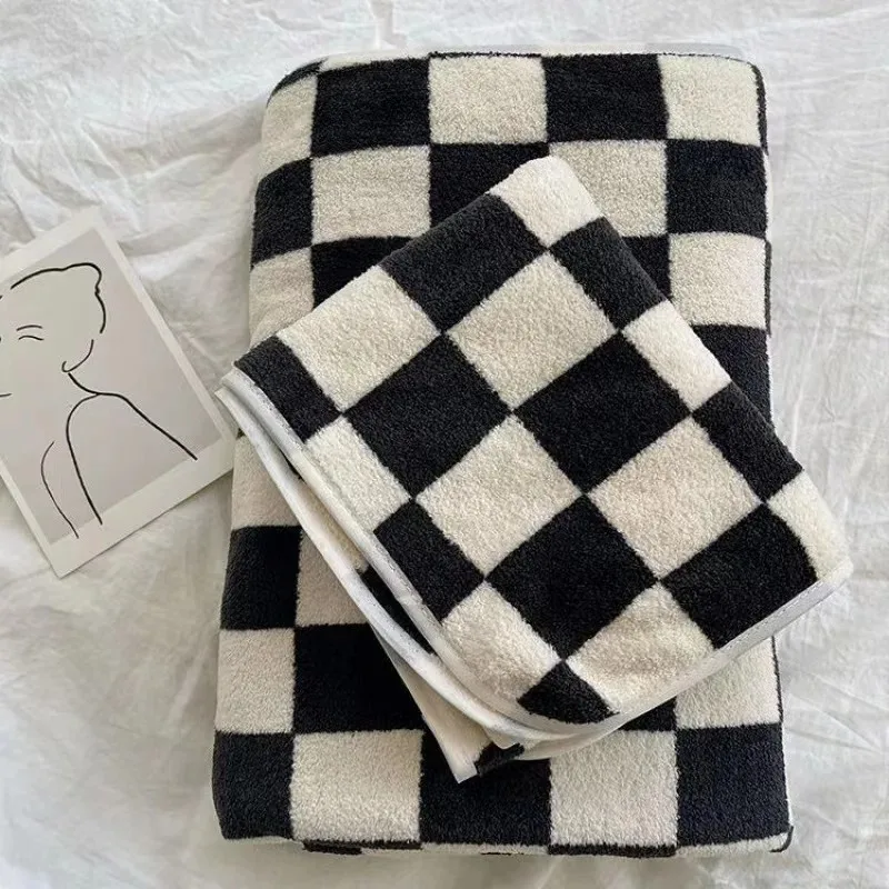 Checkerboard Pattern Bath Towe - Cloth Face Mask Washable avaliação e preço