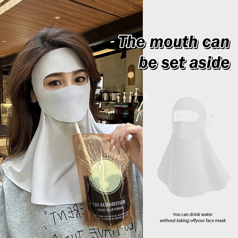 Summer Ice Silk Face Gini Full - Sports Mask Breathable avaliação e preço