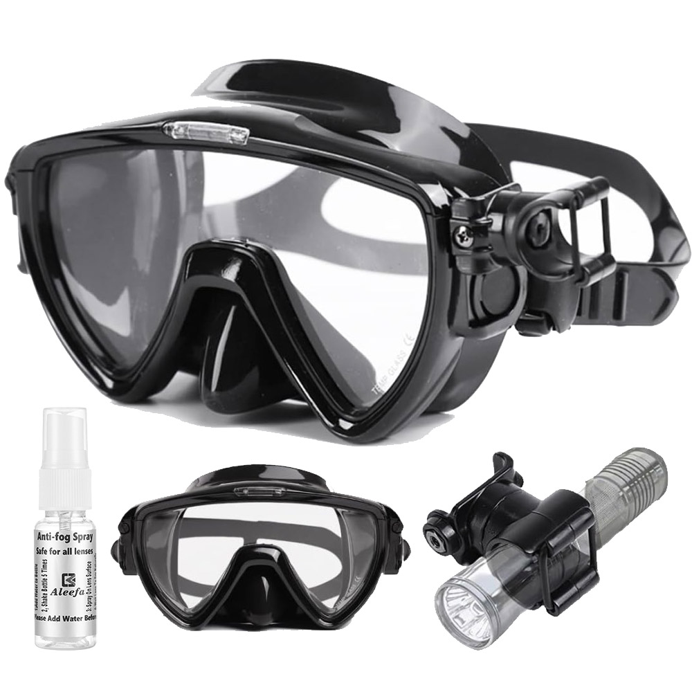 Scuba Diving Mask with flashli - Silicone Mask Bracket avaliação e preço