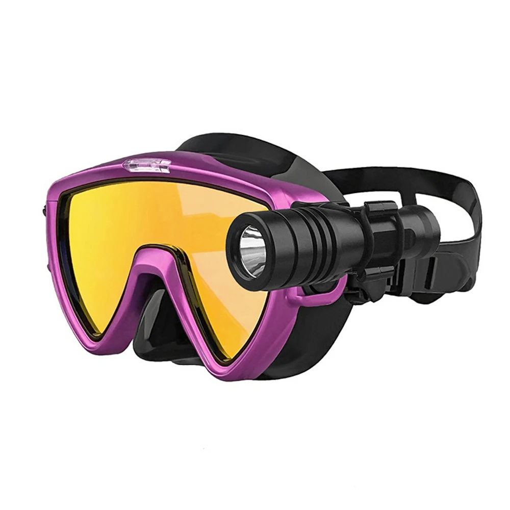 Scuba Diving Mask with flashli - Silicone Mask Bracket avaliação e preço